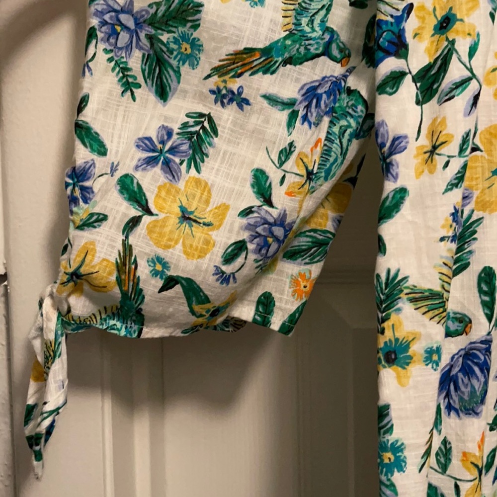 L Off the Shoulder Cotton Old Navy Floral Dress
